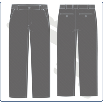 PANT UNIF ADLT MOD. PISCO GRIS 912 POL/ ALG